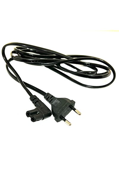 aogo 1.5 Metre L Uçlu Teyp Fişi C7 Power Güç Kablosu 1.5m 2x0.75 Enerji Kablosu 2 Pinli Power Cord