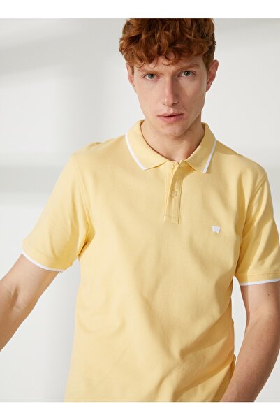 WRANGLER Men's Polo Neck T-shirt - Yellow, W7bhk4xcu