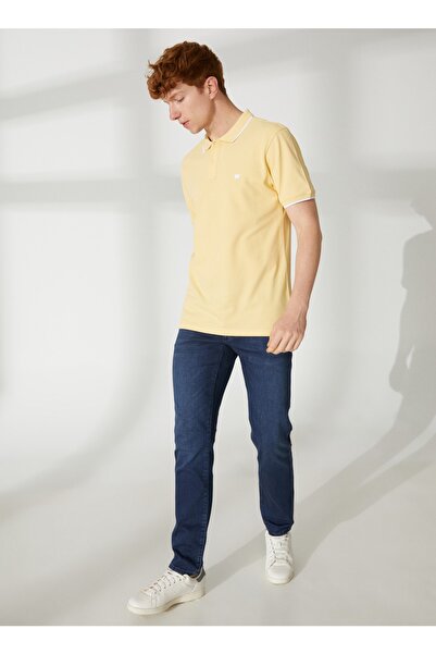 WRANGLER Men's Polo Neck T-shirt - Yellow, W7bhk4xcu