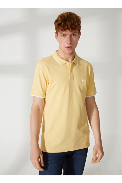 WRANGLER Men's Polo Neck T-shirt - Yellow, W7bhk4xcu