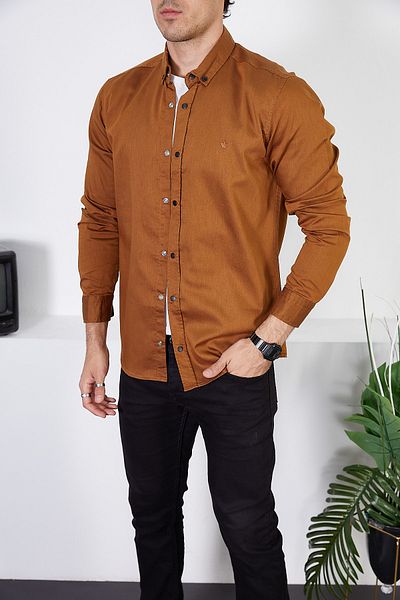 ENZİM JEANS Ανδρικό τζιν πουκάμισο με λεπτή εφαρμογή