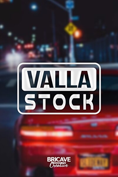 Bricave Valla Stock Jdm Araba-motosiklet Cam Etiket Sticker 18x11cm
