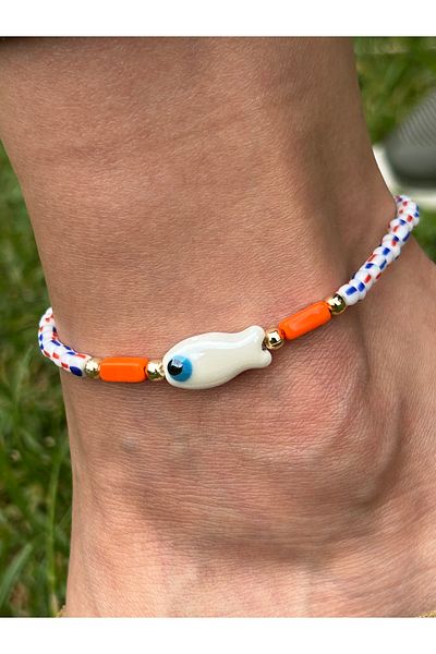 ByMerve Fish Anklet Glass