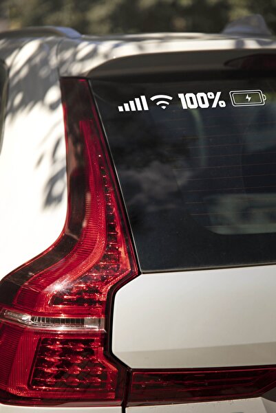 Bricave Batarya Wifi Icon Jdm Araba-motosiklet Cam Etiket Sticker 28x3cm