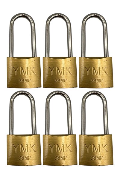 yuma kilit Ymk Hooked Padlock Long Yellow 38 Mm 1 Pack (6 Pieces)