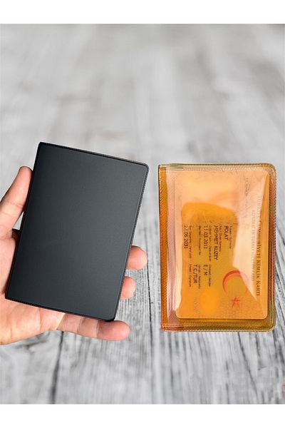 Gempo Σετ 2 Πορτοφόλι Neon Διαφανής θήκη κάρτας Unisex Πορτοφόλι + Προστασία διαβατηρίου Θήκη διαβατηρίου Θήκη διαβατηρίου
