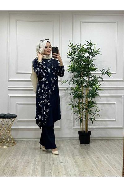 azzebutik 5460 Petunia Suit K45 Navy Blue