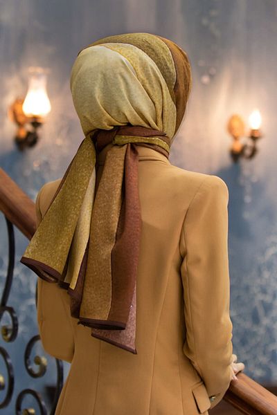 Vissona Γυναικείο σάλι Tan Luxury Medina Silk