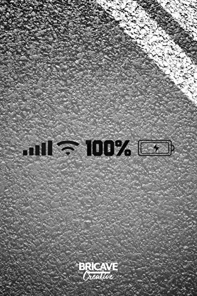 Bricave Batarya Wifi Icon Jdm Araba-motosiklet Cam Etiket Sticker 28x3cm