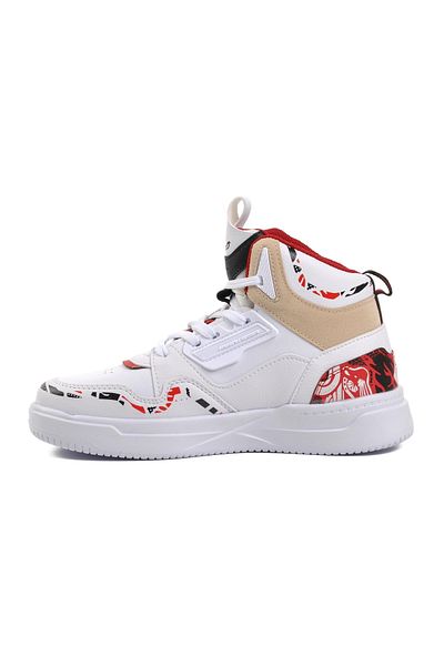 No Fear Nfr-1777 Λευκό-κόκκινο Unisex Hi Sneaker
