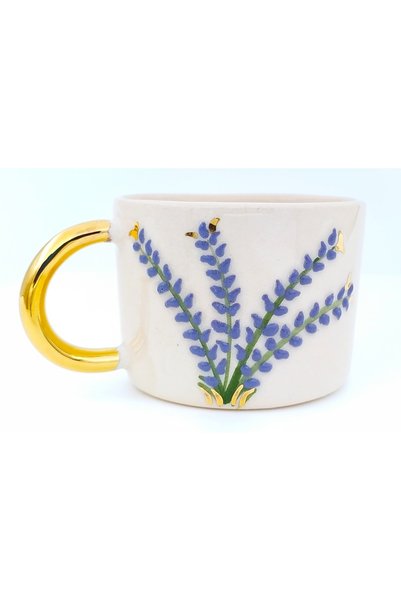 Monako Limited Edition 24 Carat Gold Embroidered, Lavender Flower Figured, 10...