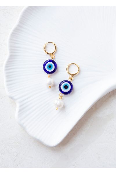 CHARMLUCKY Murano Evil Eye Earrings