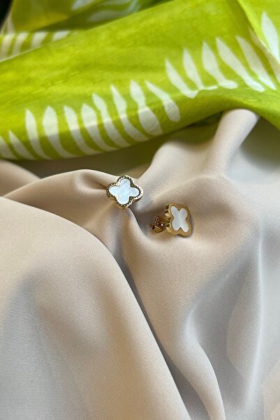 novon Basic Çelik Yonca Küpe