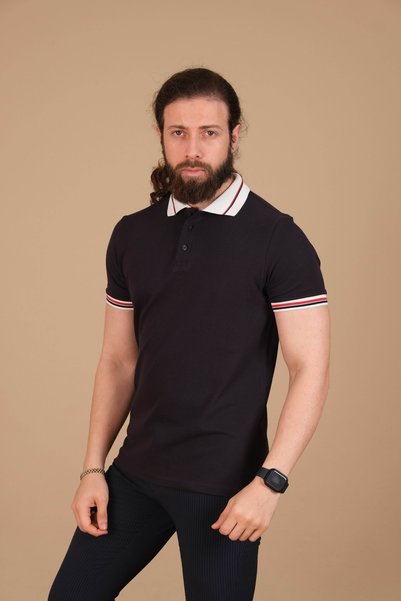 Çukurova 100% Cotton Pique Knit Polo Collar T-Shirt