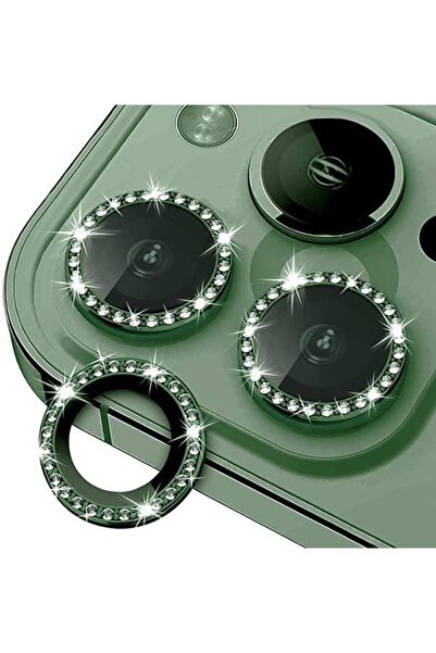 Miscase Iphone 11 Pro Max Taşlı Kamera Lens Koruyucu Çerçeveli Koruyucu Koyu ...