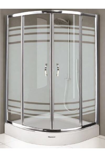 AKTU BAGNO Aktu - Desaş Duşakabin (tekne Hariçtir) - 90x90 Oval - 5mm Temp. C...