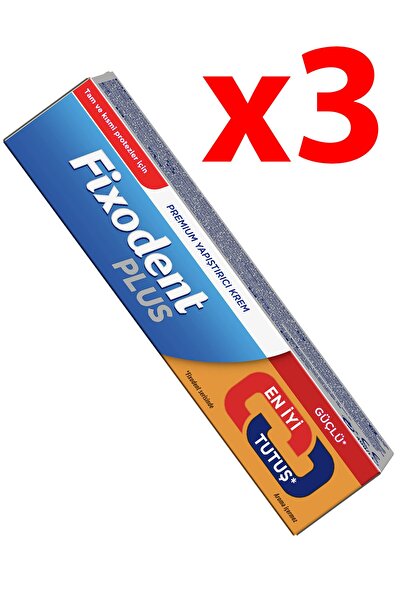 Fixodent Plus Güçlü Tutuş Protez Yapıştırıcı 40 Gr - 3 Adet