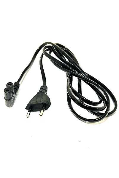 aogo 1.5 Metre L Uçlu Teyp Fişi C7 Power Güç Kablosu 1.5m 2x0.75 Enerji Kablosu 2 Pinli Power Cord