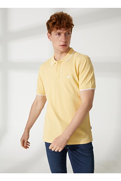 WRANGLER Men's Polo Neck T-shirt - Yellow, W7bhk4xcu