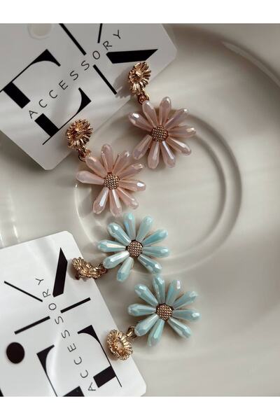 EK ACCESSORY Sedef Boncuk Papatya Küpe