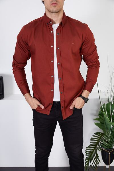 ENZİM JEANS قميص دينيم بقصة ضيقة للرجال