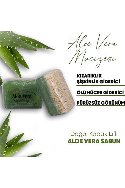 Lalune Natural Pumpkin Fiber Aloe Vera Soap 100 Gr