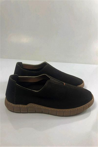 Tabak Deri Genuine Leather Full Orthopedic Elastic Summer Suede Casual Ballerinas - Brown