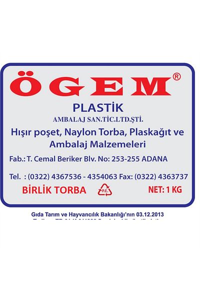 ÖGEM PLASTİK Deli Refrigerator Bag 23x36 cm 400 Pieces 20 Packs