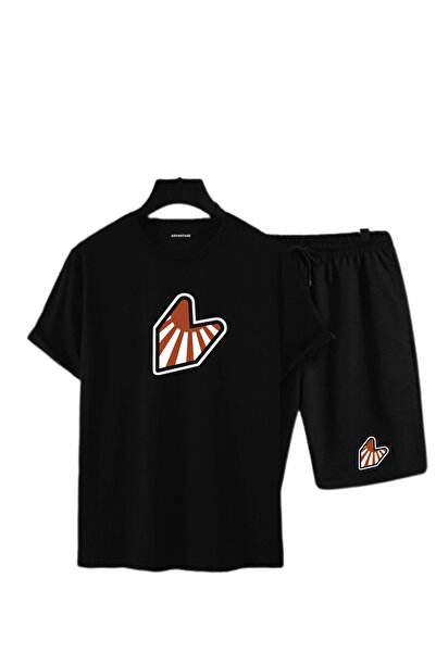JDM Унісекс комплект з принтом (шорти-футболка)