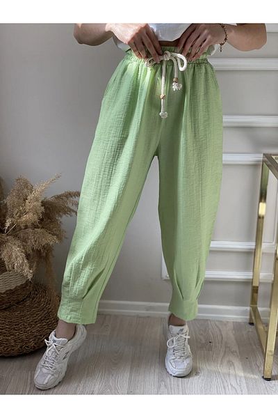 Lady Pixie Women's Elastic Waist Pleated Trousers