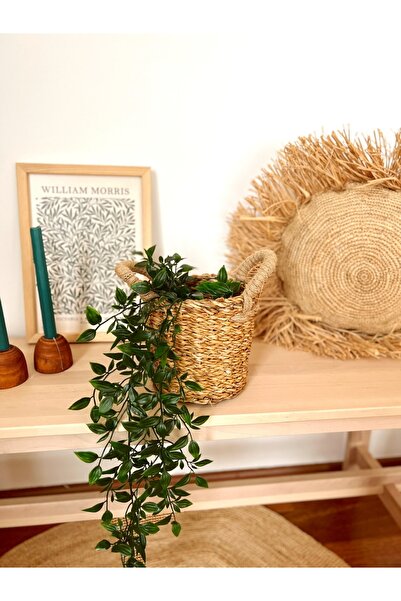 KaiHome Hasır Örme Kulplu Çok Amaçlı Küçük Boy Sepet/Saksılık/Düzenleyici