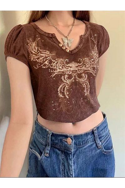 Planet Butik Fairy Pattern Crop