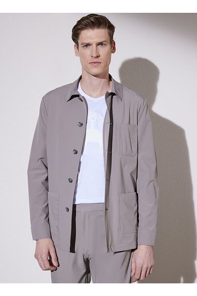 BROOKS BROTHERS Ανδρικό μπουφάν Slim Fit Stone Bbsp23mbl014