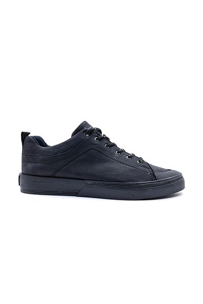 MARCOMEN Genuine Nubuck Leather Men's Casual Black Sports Shoes