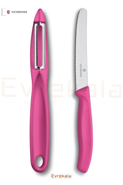 Victorinox Evrekala Shop Testere Bıçak Ve Soyacak Pembe Set Pink Knife Peeler...