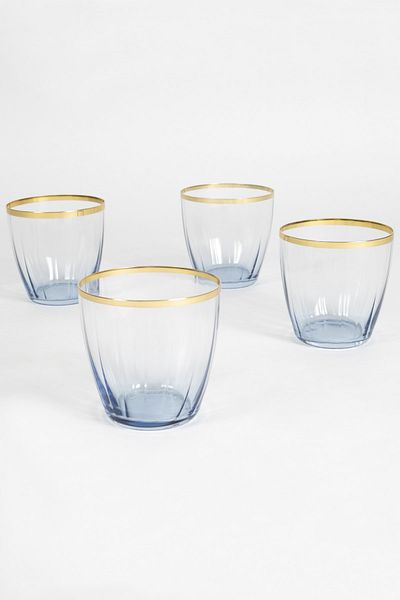 Rakle Soho 4-Piece Water Glass Set Blue 300 Cc
