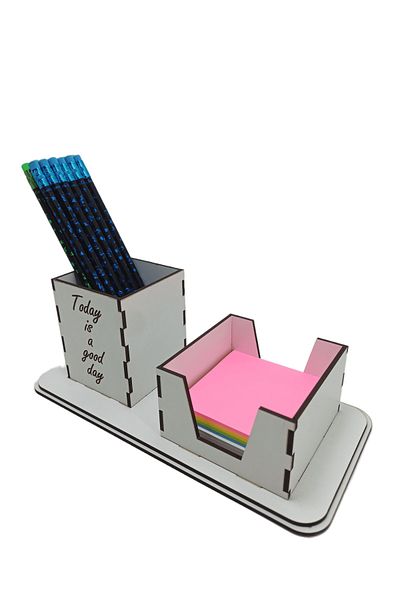 Ağaçistan Desktop Pen Holder Organizer with Notepad