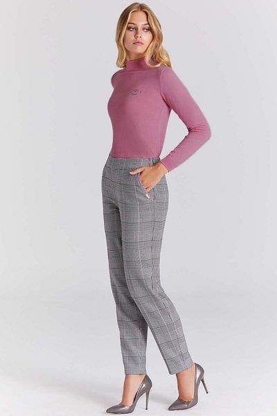 Guitar Skinny Leg Gray Woven Trousers