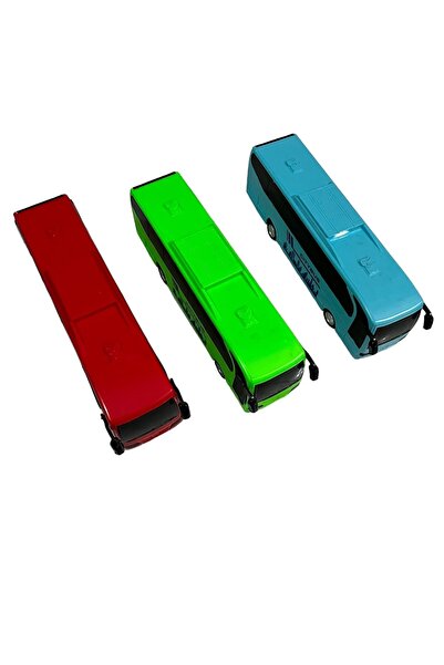 JOYFUL CHİLD Friction Bus Set 3 Pieces Blue Red Green