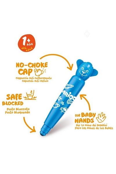 CARIOCA Baby -teddy Felted Paint Pen Jumbo - 6 Pieces