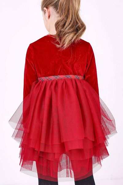 Pan Con Chocolate Girl's Long Sleeve Dress Red
