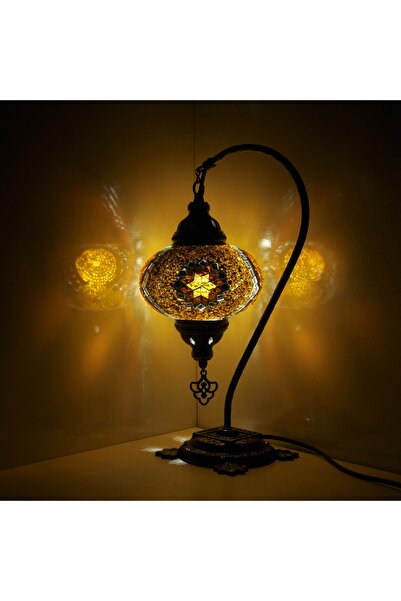mosland home Otantik Mozaik Lamba Komodin Üstü Lamba Gece Lambası Abajur Osma...