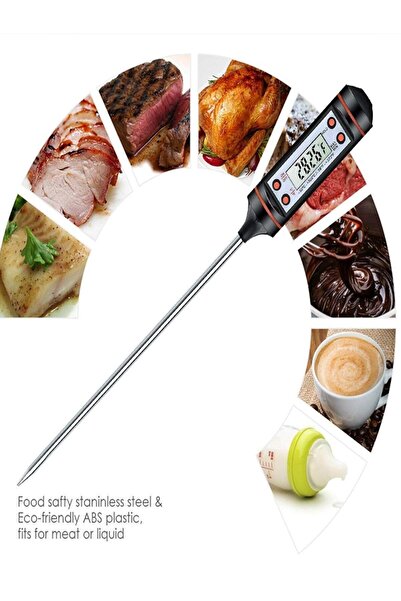Genel Markalar 1 Adet Yemek Gıda Termometresi Gıda Yemek Sıcaklık Ölçer Dijit...