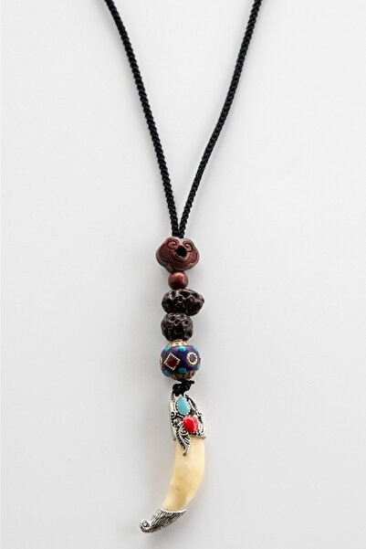 Lila Rosa Doğal Taşlı Otantik Hint Kolye