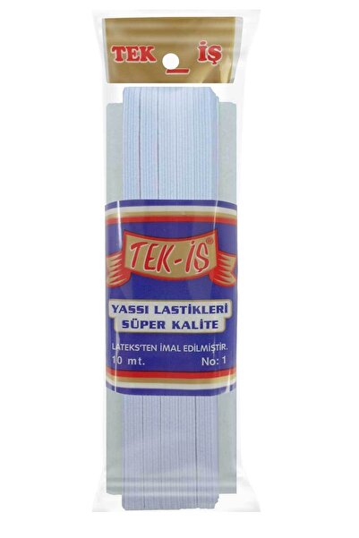 Tek-İş Eloy Yassı No:1 Bel Paça Don Lastiği Beyaz 10 Mt
