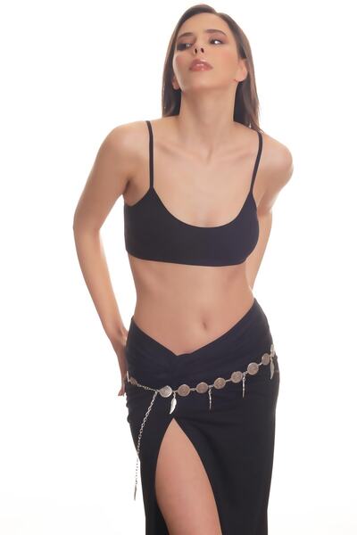 LABALABA Breloc cu frunze placate cu argint antic pentru femei, cu design detaliat, centură etnică