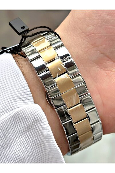 Reward Gold Silver Color Steel Strap Automatic Business Men's Wristwatch + Bracelet Gift