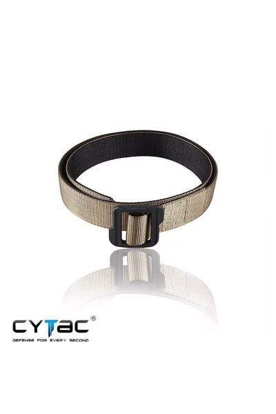 Cytac حزام تكتيكي بطبقة مزدوجة مقاس 1.5 بوصة بلون أسمر M