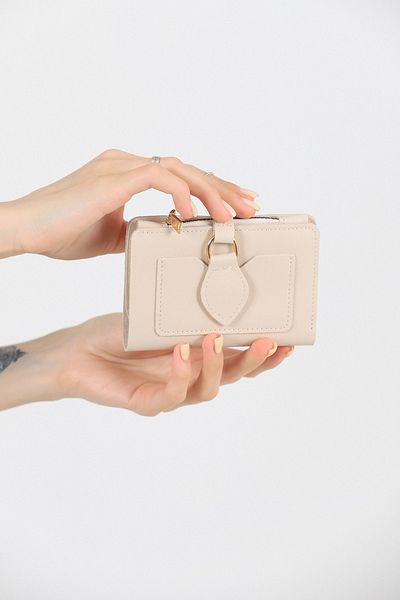 GÜLÇEM butik Women's 9 Compartment Beige Coin Purse