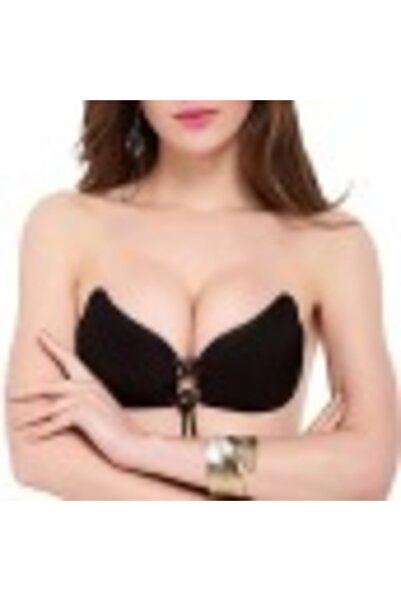 GUTTA Sutien negru pentru femei, plin și plin, cu efect modelator adezivi